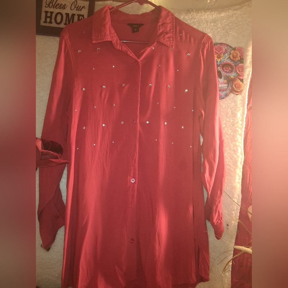 Intro. Vibrant Red Shirt